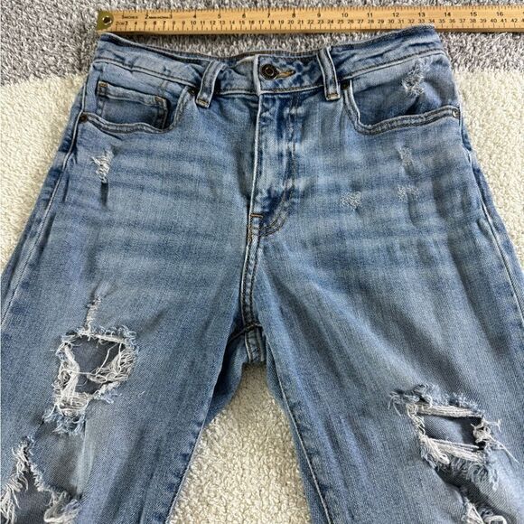 Oasis by eunina jeans Womens size 3 ripped denim Distressed Blue Casual Boho - Picture 7 of 12